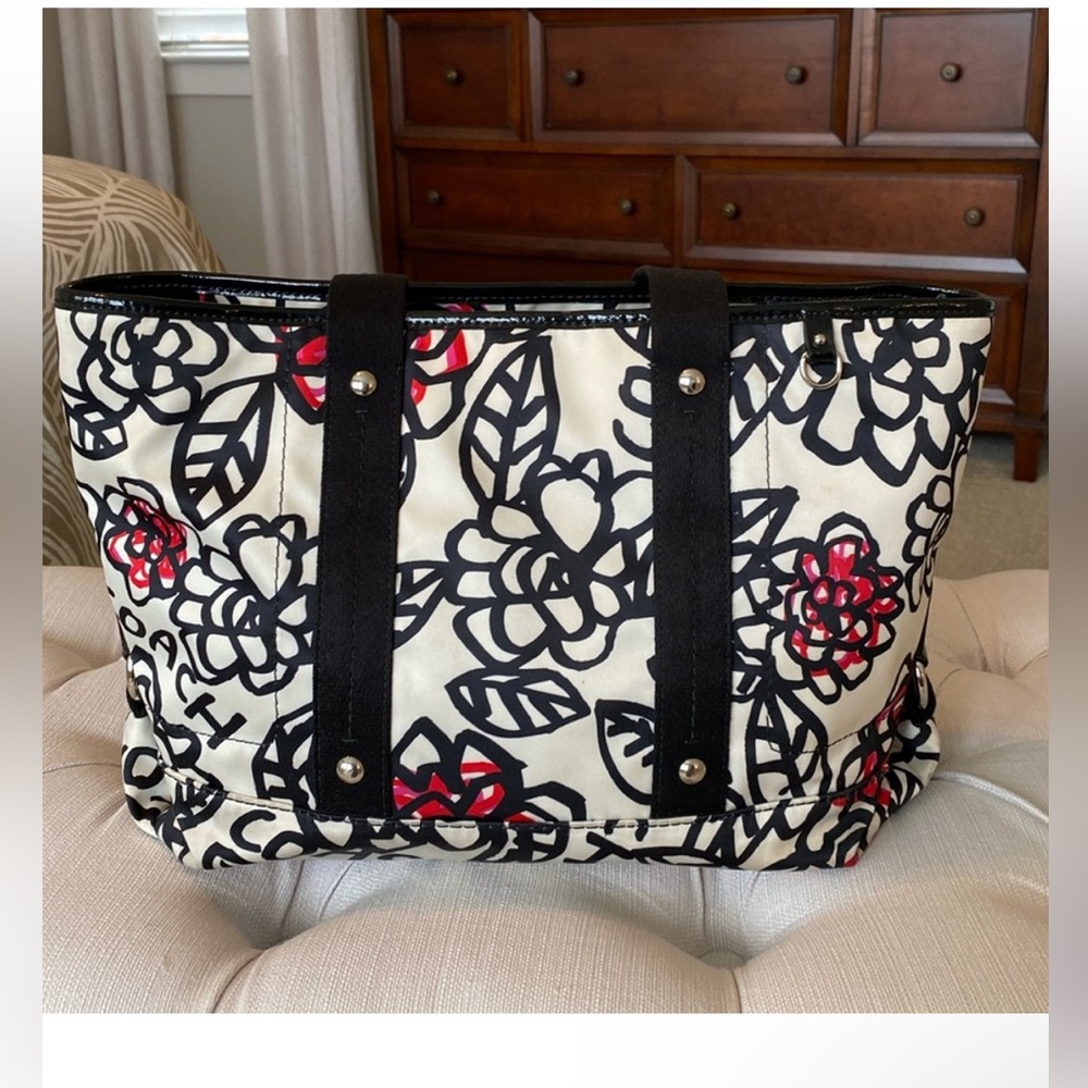 Coach Poppy Daisy Floral Graffiti Tote